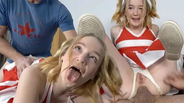 Cheerleader Dominated by Coach